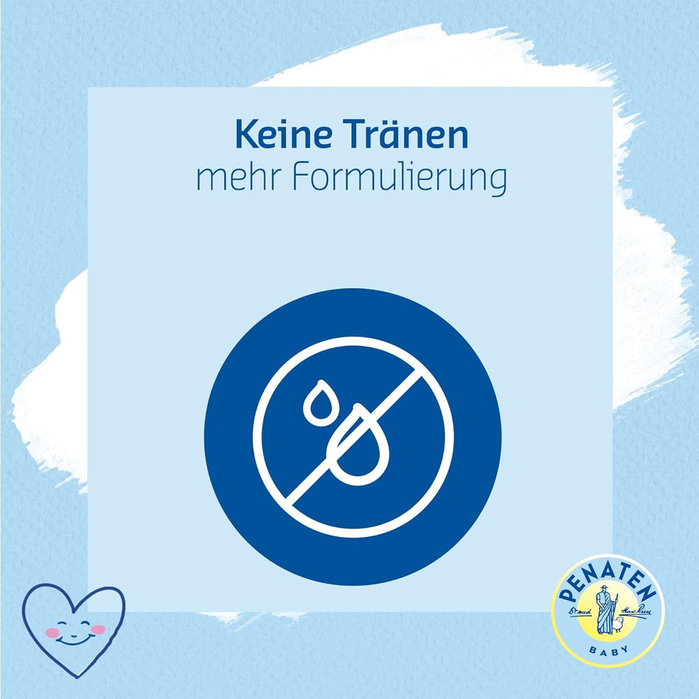 Shampoing PENATEN (400 ml), shampoing particulièrement doux pour bébé, pour cheveux doux et faciles à coiffer, aussi doux qu'une eau pure pour les yeux, dans un emballage recyclable (pack de 2) Enfant - Bain et Soin Naty Shop