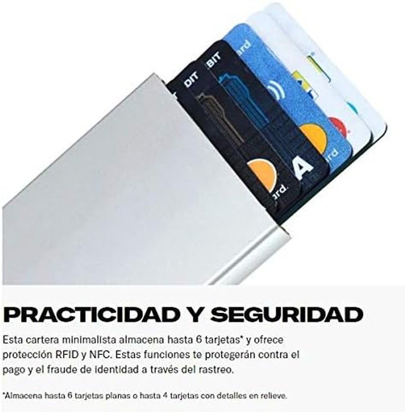 Samsonite Alu Fit SLG - Porte-cartes, 10,2 cm, bleu (True Blue) Portefeuille homme Naty Shop