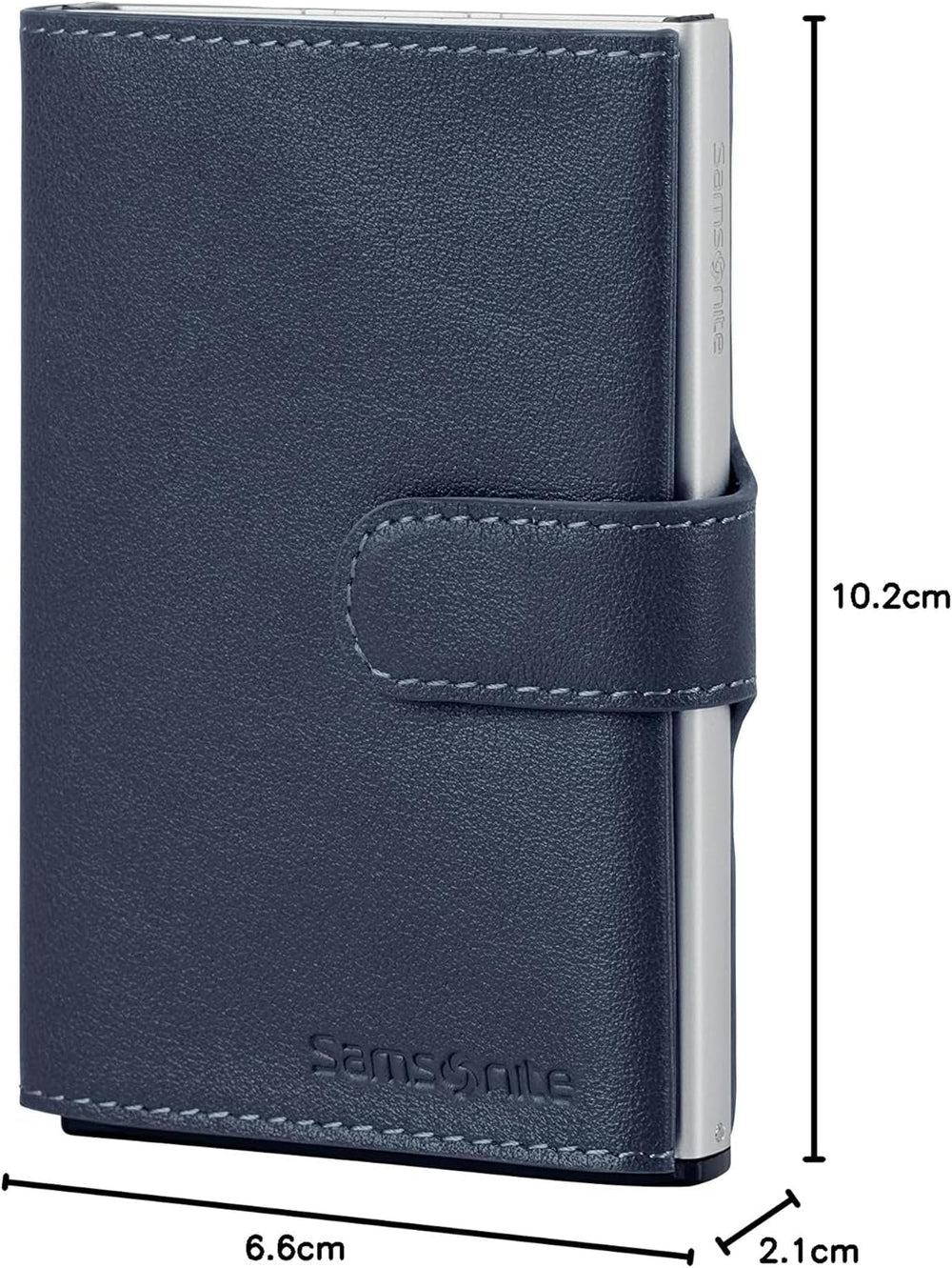 Samsonite Alu Fit SLG - Portefeuille, 10,2 cm, bleu Portefeuille homme Naty Shop