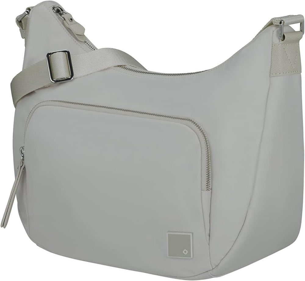 Samsonite Essentially Karissa - Sac bandoulière M, 36 cm, noir (Black) Sacs Femme Naty Shop Gris (Dove Grey) Sac bandoulière M
