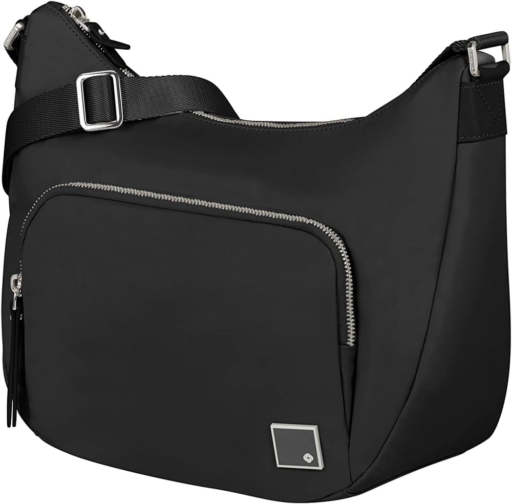 Samsonite Essentially Karissa - Sac à bandoulière M, 36 cm, Noir (Noir) Sacs femme Naty Shop Noir (Noir) Sac à bandoulière M