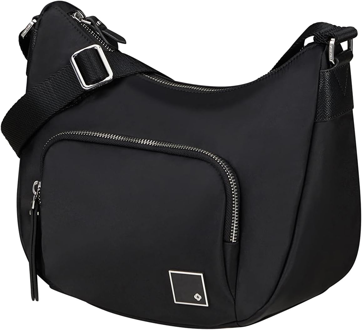 Samsonite Essentially Karissa - Sac à bandoulière M, 36 cm, Noir (Noir) Sacs femme Naty Shop Noir (Noir) Sac à bandoulière S