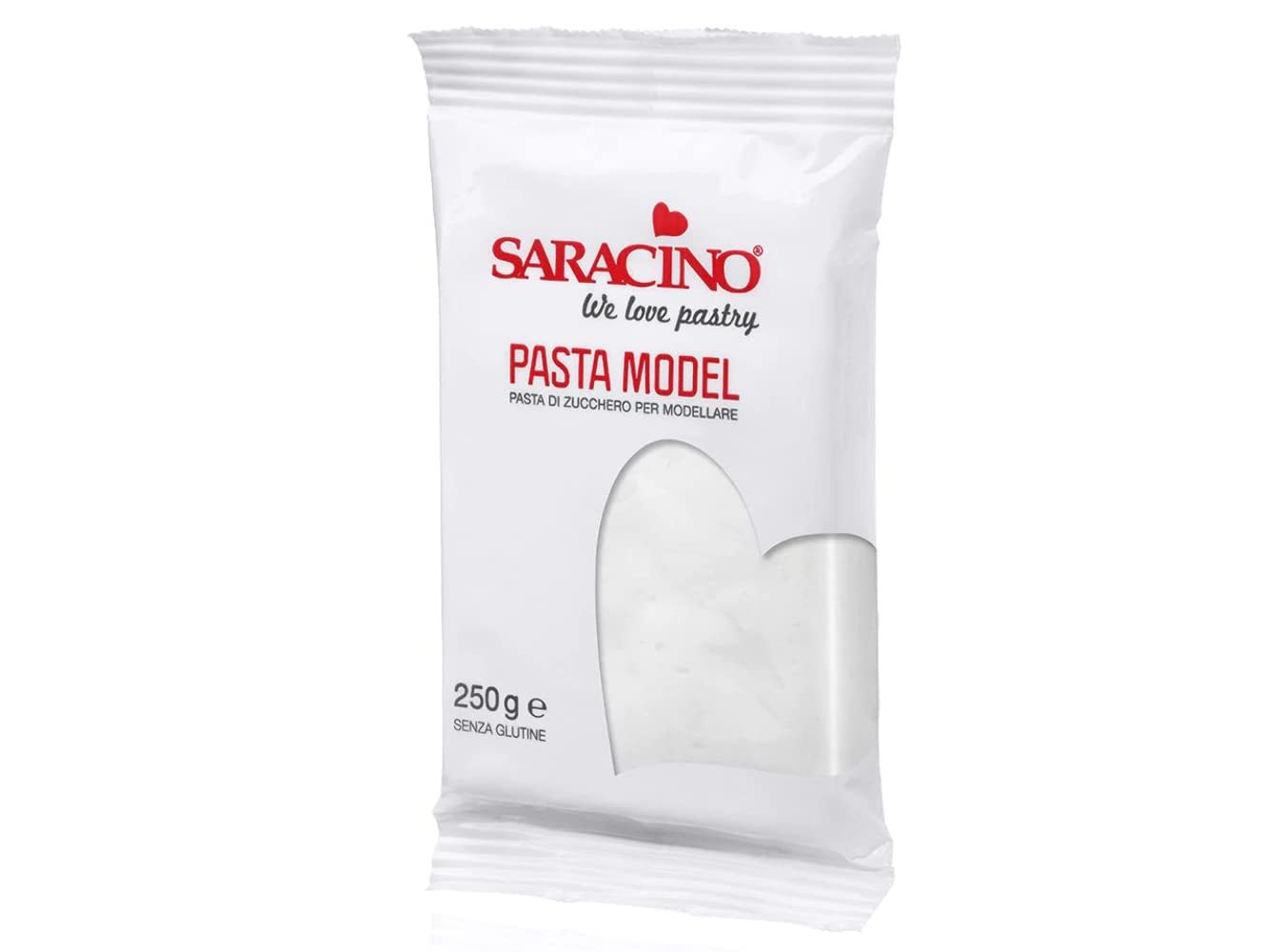 Saracino Fondant Blanc Modèle pour Modelage 250g Sans Gluten Fabriqué en Italie Pâte à Sucre Naty Shop Default Title