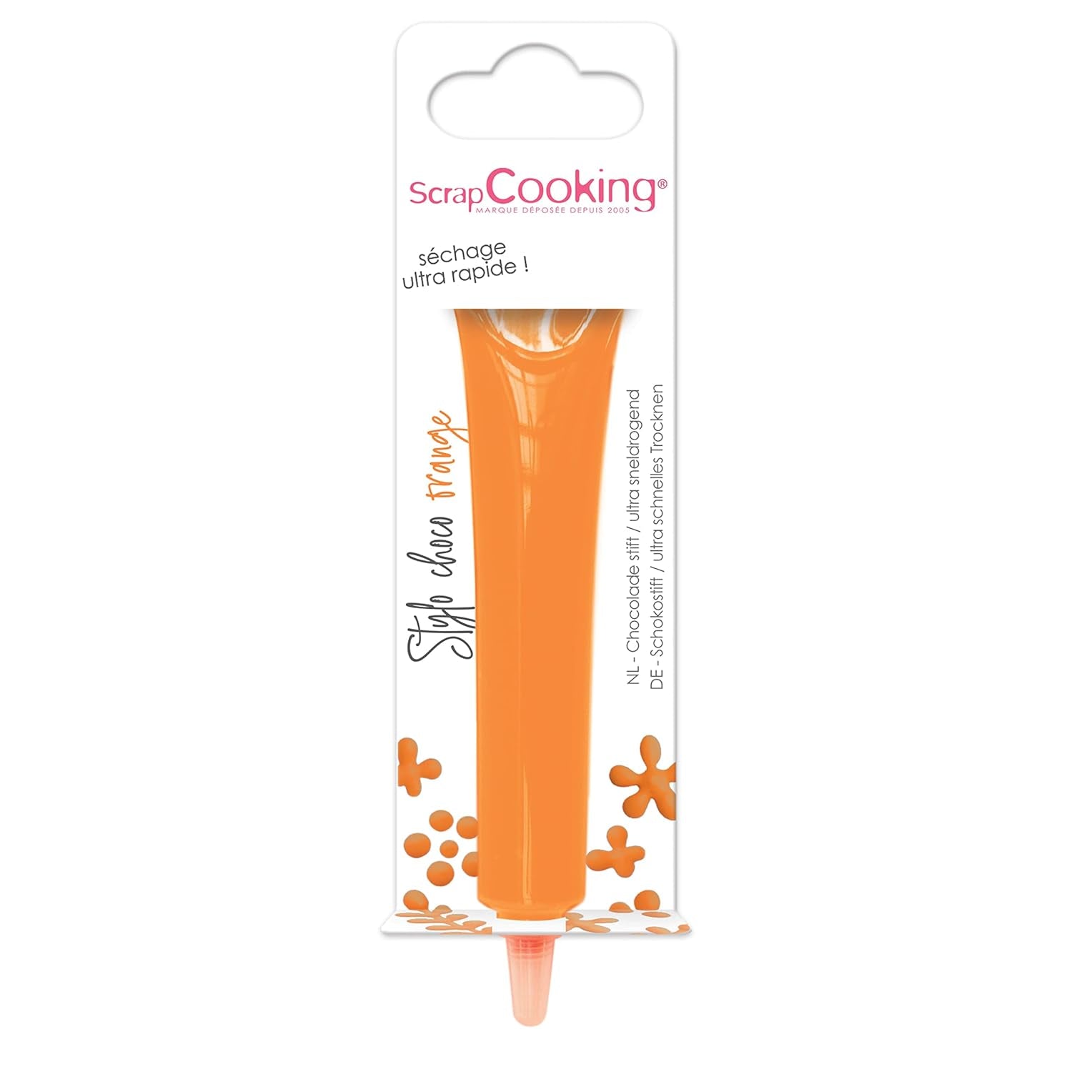 ScrapCooking - colorant alimentar, diverse culori, la tub pentru scriere, 25 grame Pasta de zahar Naty Shop Portocaliu Mic