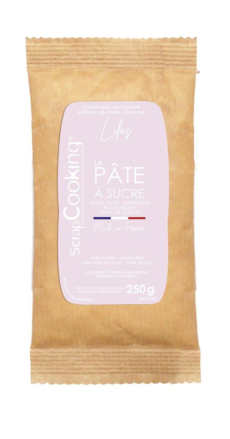 ScrapCooking - Pâte à Sucre Vert Sauge 250g - Colorant d'Origine Naturelle - Sans Gluten, Sans Huile de Palme - Pour Gâteaux, Pâtisseries Anniversaire - Vert Pastel - Fabrikie en France - 7621 Pâte à sucre Naty Shop Violet pastel