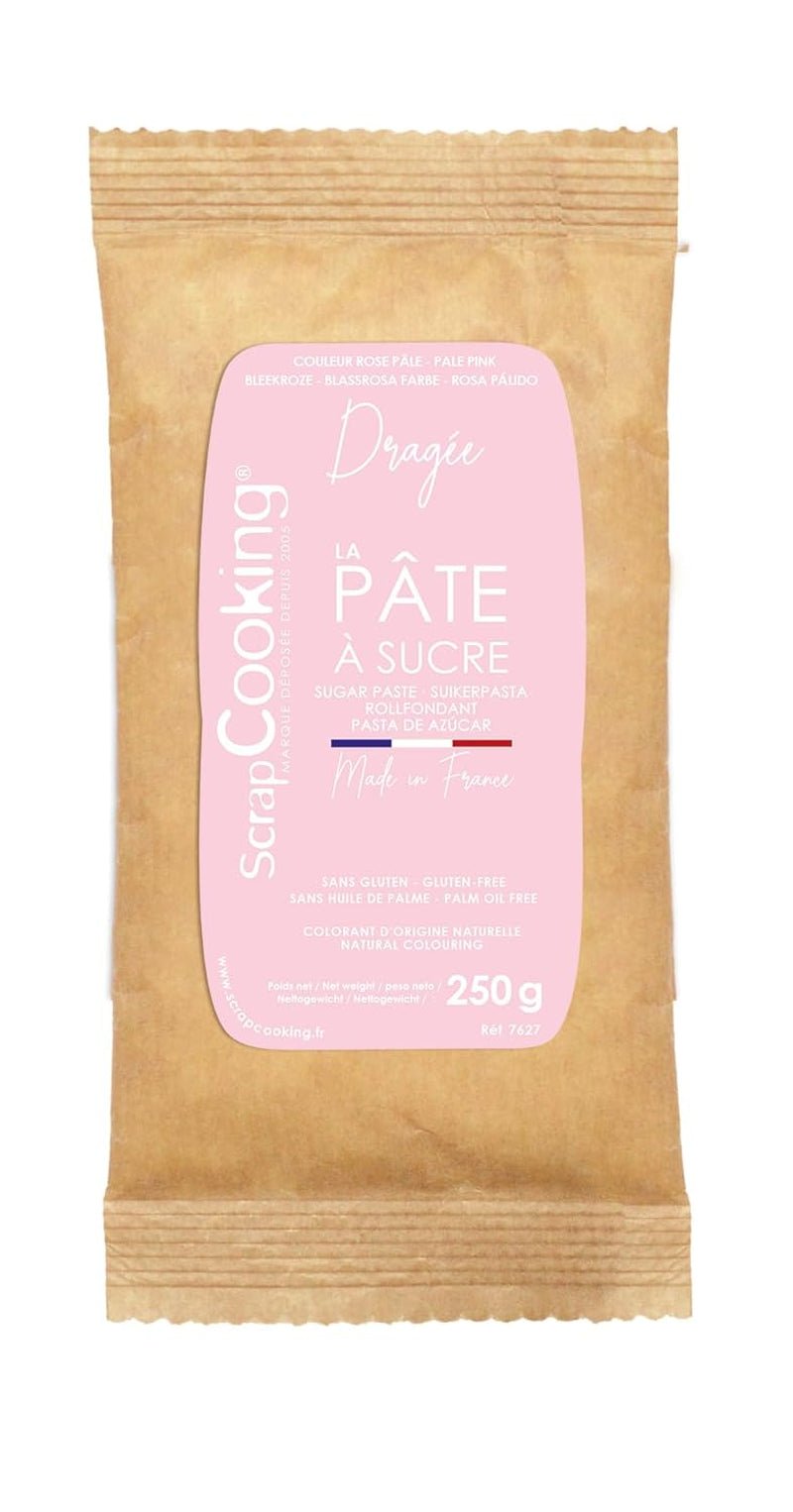 ScrapCooking - Pâte à Sucre Vert Sauge 250g - Colorant d'Origine Naturelle - Sans Gluten, Sans Huile de Palme - Pour Gâteaux, Pâtisseries Anniversaire - Vert Pastel - Fabrikie en France - 7621 Pâte à sucre Naty Shop Rose pastel