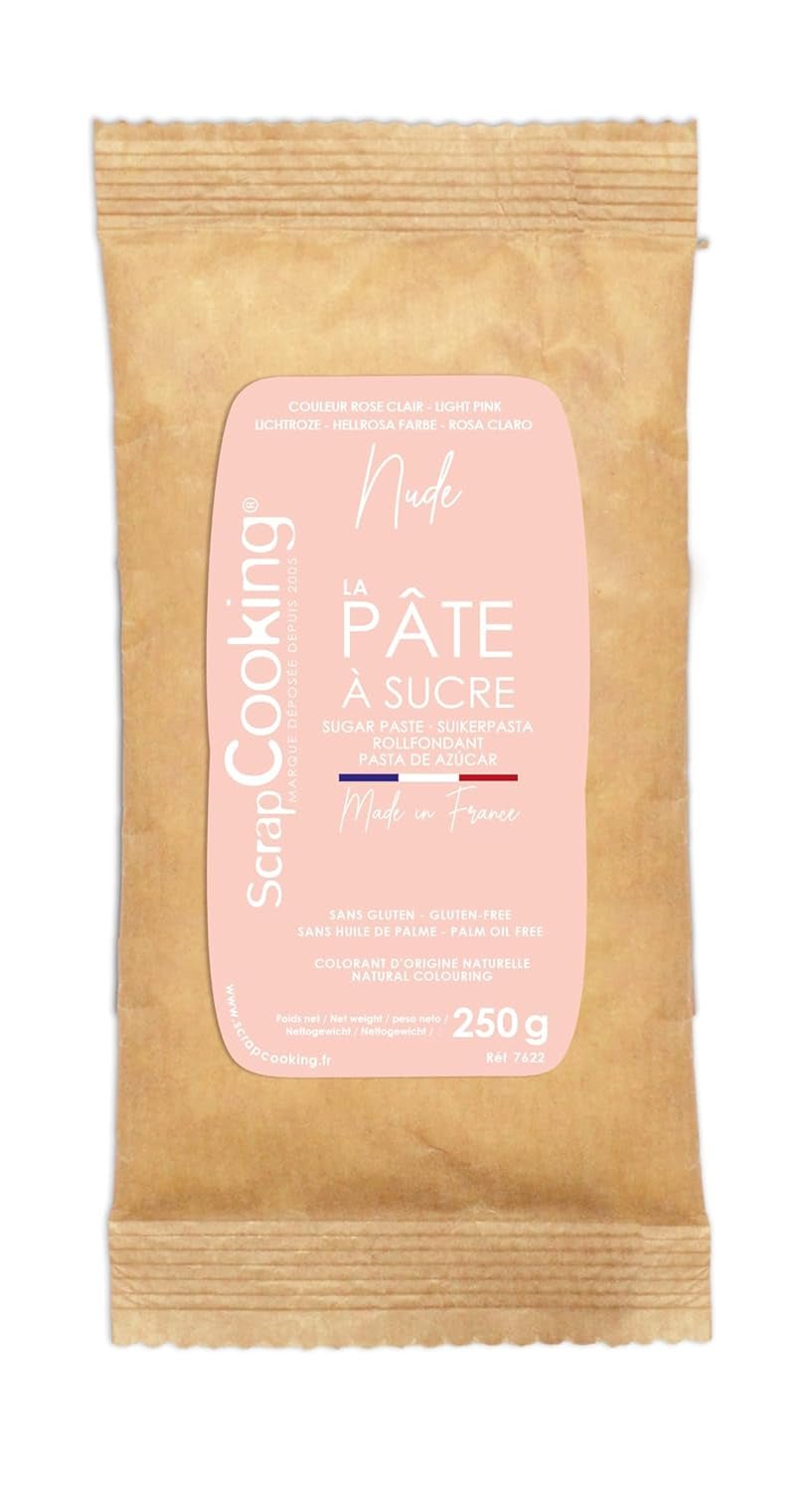 ScrapCooking - Pâte à Sucre Vert Sauge 250g - Colorant d'Origine Naturelle - Sans Gluten, Sans Huile de Palme - Pour Gâteaux, Pâtisseries Anniversaire - Vert Pastel - Fabrikie en France - 7621 Pâte à sucre Naty Shop Sauge verte