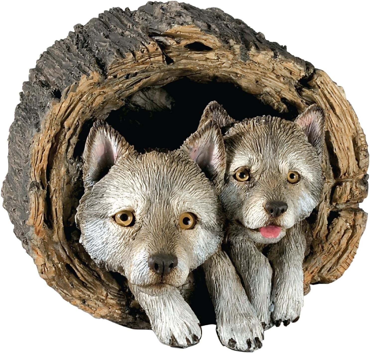 Grande sculpture de loup gris, gris, statuettes et sculptures taille originale Naty Shop Friends Forever Grey Wolf - Prone