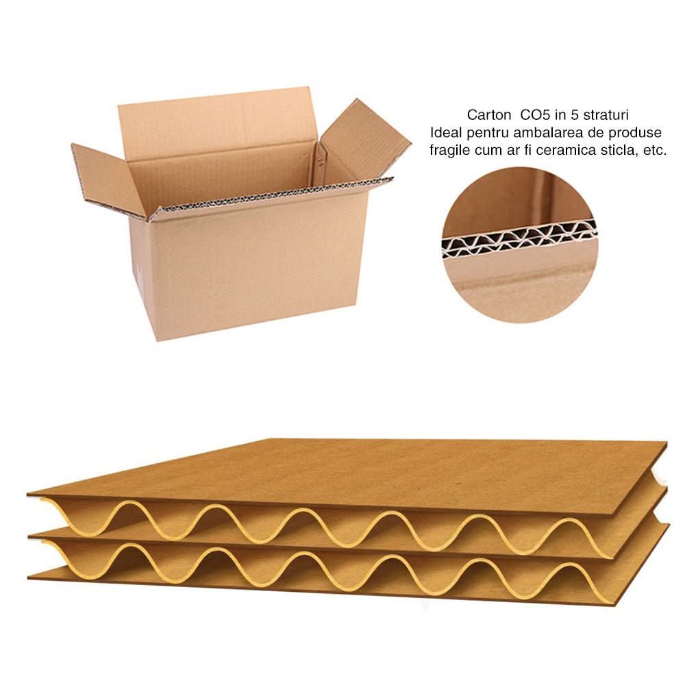 Set 20 cutii carton CO5, CB, 460 x 245 x 212 Cutii ambalare Nati Shop