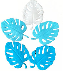 Set 5 decoratiuni comestibile din zahar, Frunze exotice Decoratiuni din Pasta de Zahar Nati Shop