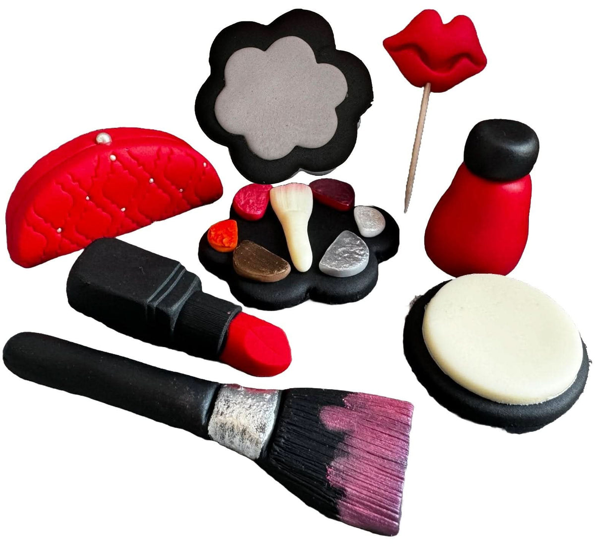 Set 8 decoratiuni comestibile din zahar, Cosmetice Decoratiuni din Pasta de Zahar Nati Shop