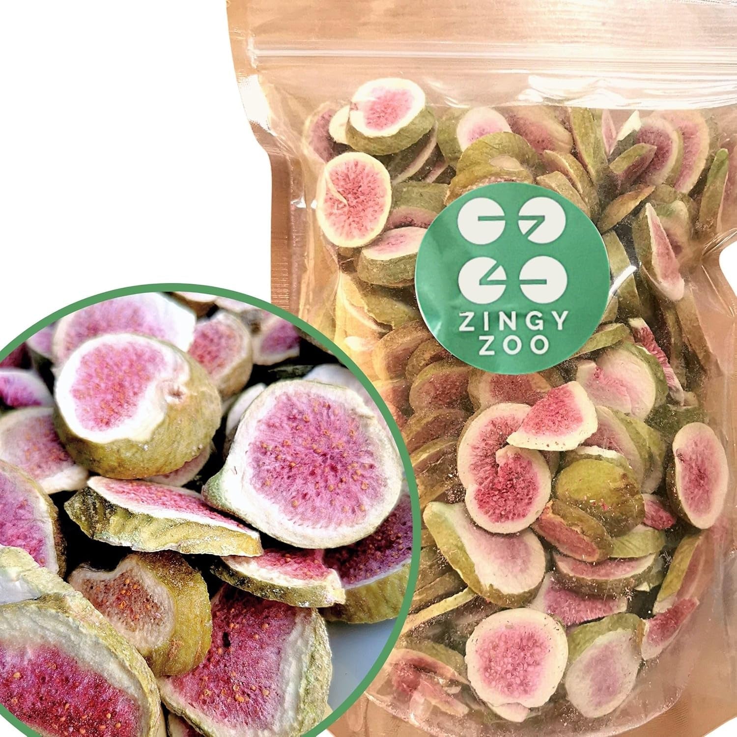 Figues lyophilisées Figues séchées 100% naturelles | Sans sucre ajouté Bonbons lyophilisés sains | Fruits lyophilisés Figues lyophilisées | ZingyZoo (100g) Produits déshydratés Naty Shop 500G