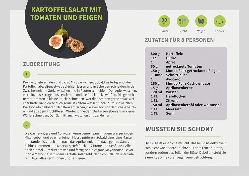 Figues séchées Mundo Feliz issues de l'agriculture biologique, 2 x 500 g Produits déshydratés Naty Shop