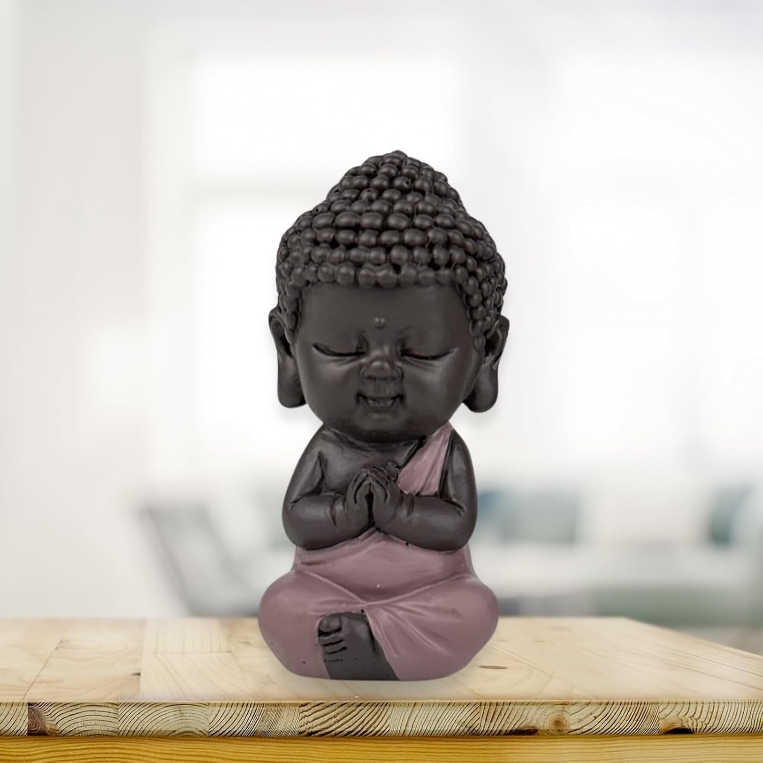 Figurine Bébé Bouddha Toge Rose - Figurine inspirante et joyeuse - Talisman positif Concentration - Idée cadeau mignonne et spirituelle - H 7 cm - Zen'Light Statuettes et sculptures Naty Shop