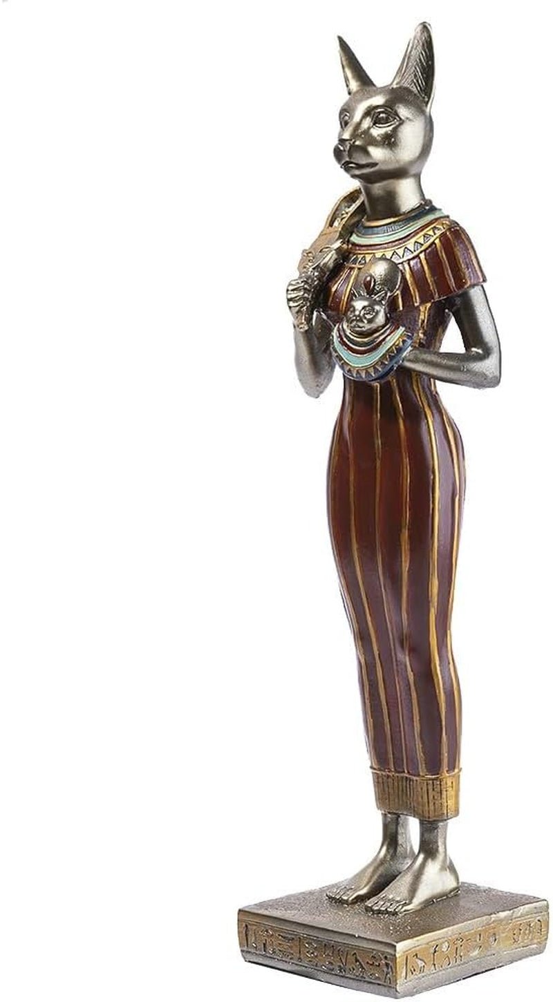 - Statuetă Bastet 21 cm - Statuetă pisică egipteană - Statuie decorare Egiptul Antic - Figurină pisică - Bust egiptean - Decorațiune originală idee cadou - Sculptură zeitate Statuete si sculpturi Naty Shop Artizanat