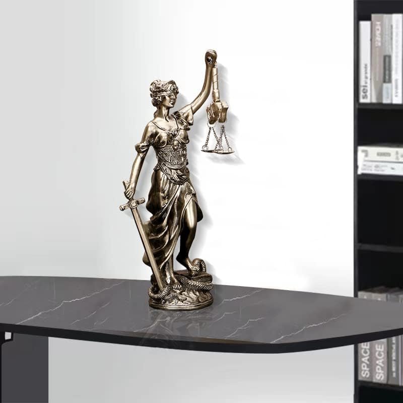 Statue de Dame Justice 30,5 cm Statue de Justice Déesse de Justice Sculpture de Justice Ange gréco-romain Justice Statues Aveugles pour la décoration Statuettes et Sculptures Naty Shop