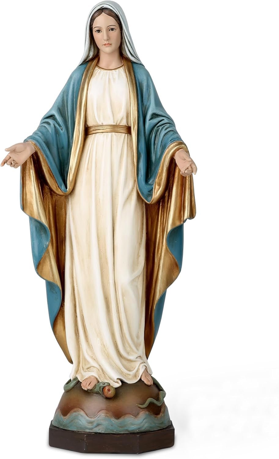 Statue catholique de Notre-Dame de Grâce de la Colombie-Britannique, figurine d'autel de la Vierge Marie, cadeau religieux pour la mère catholique, décoration de la maison, 34,3 cm de hauteur, peinte à la main par Buildclassic (élégant) Naty Shop Statues et sculptures élégantes 35,6 cm de hauteur