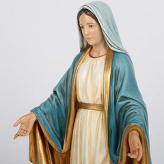 Statue catholique de Notre-Dame de Grâce de la Colombie-Britannique, figurine d'autel de la Vierge Marie, cadeau religieux pour la mère catholique, décoration de la maison, hauteur 34,3 cm, peinte à la main par Buildclassic (élégant) Naty Shop Statues et sculptures