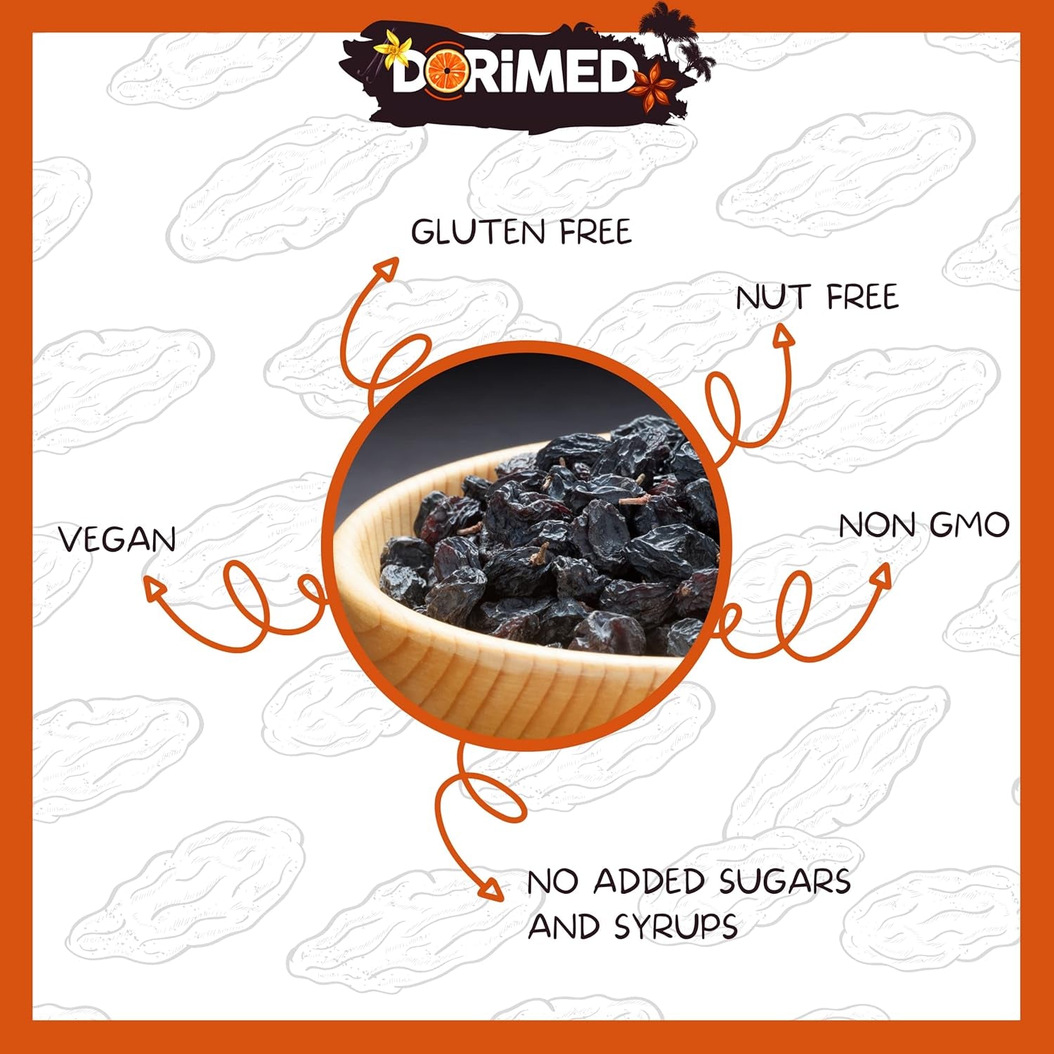 Raisins sultane Groseilles 1 kg I Raisins sultane séchés I Raisins sultane corinthiens I Origine grecque | Raisins Sultana sans pépins sucrés et sucrés | Raisins séchés, séchés ou déshydratés | Sans sucre | Produits déshydratés Naty Shop