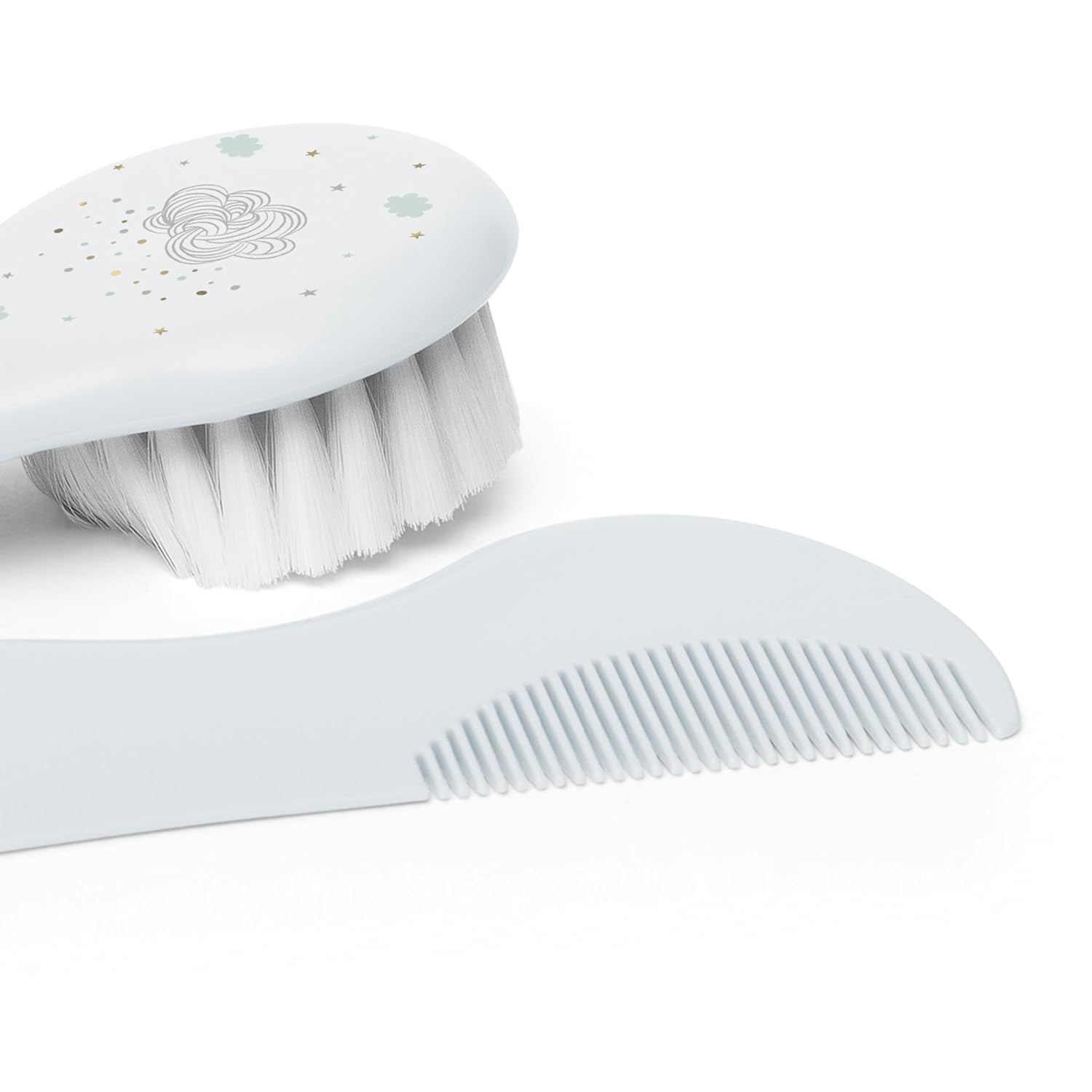 Suavinex 3162384 Peigne avec brosse, bleu Enfant - Bain et Soin Naty Shop