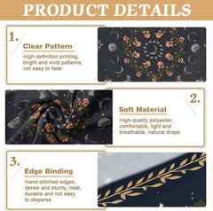 Tapisserie 130 130mx150m phases de lune toile fleur Accueil - Accessoires et Décorations Naty Shop