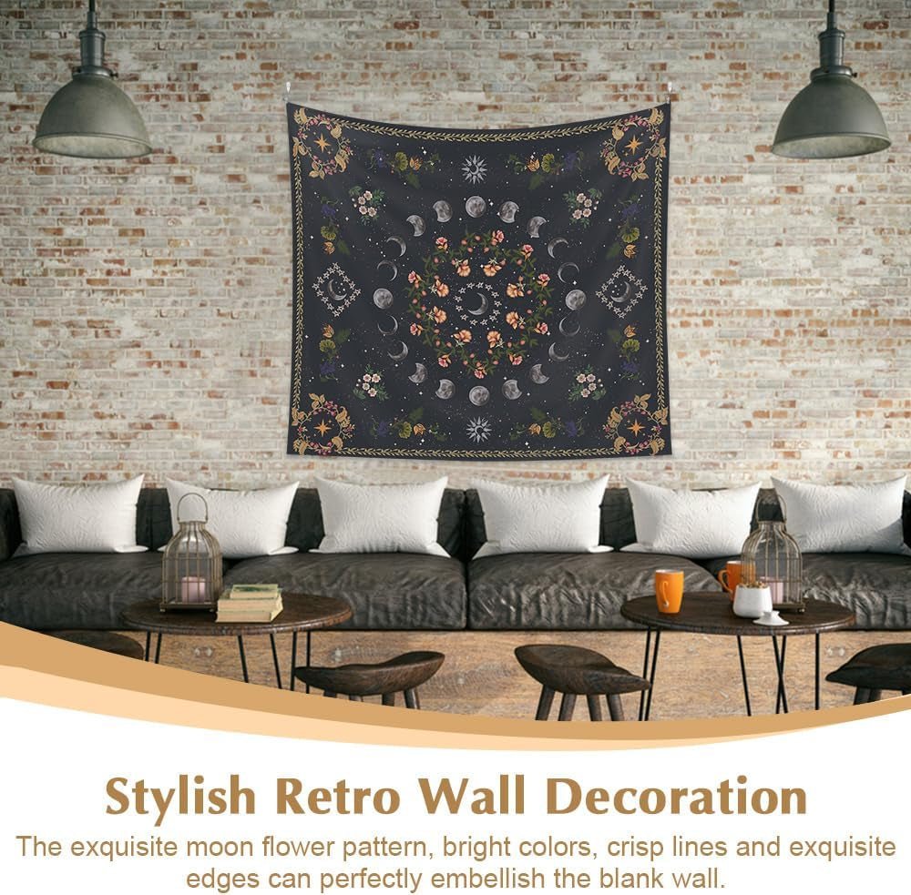 Tapisserie 130 130mx150m phases de lune toile fleur Accueil - Accessoires et Décorations Naty Shop