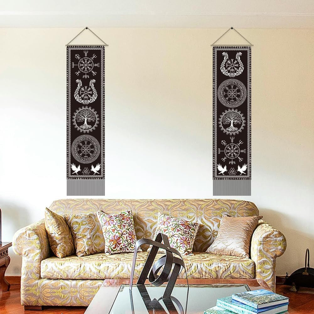 Tapisserie ahandmaker symbole viking arbre de vie runes Maison - Accessoires et Décorations Naty Shop