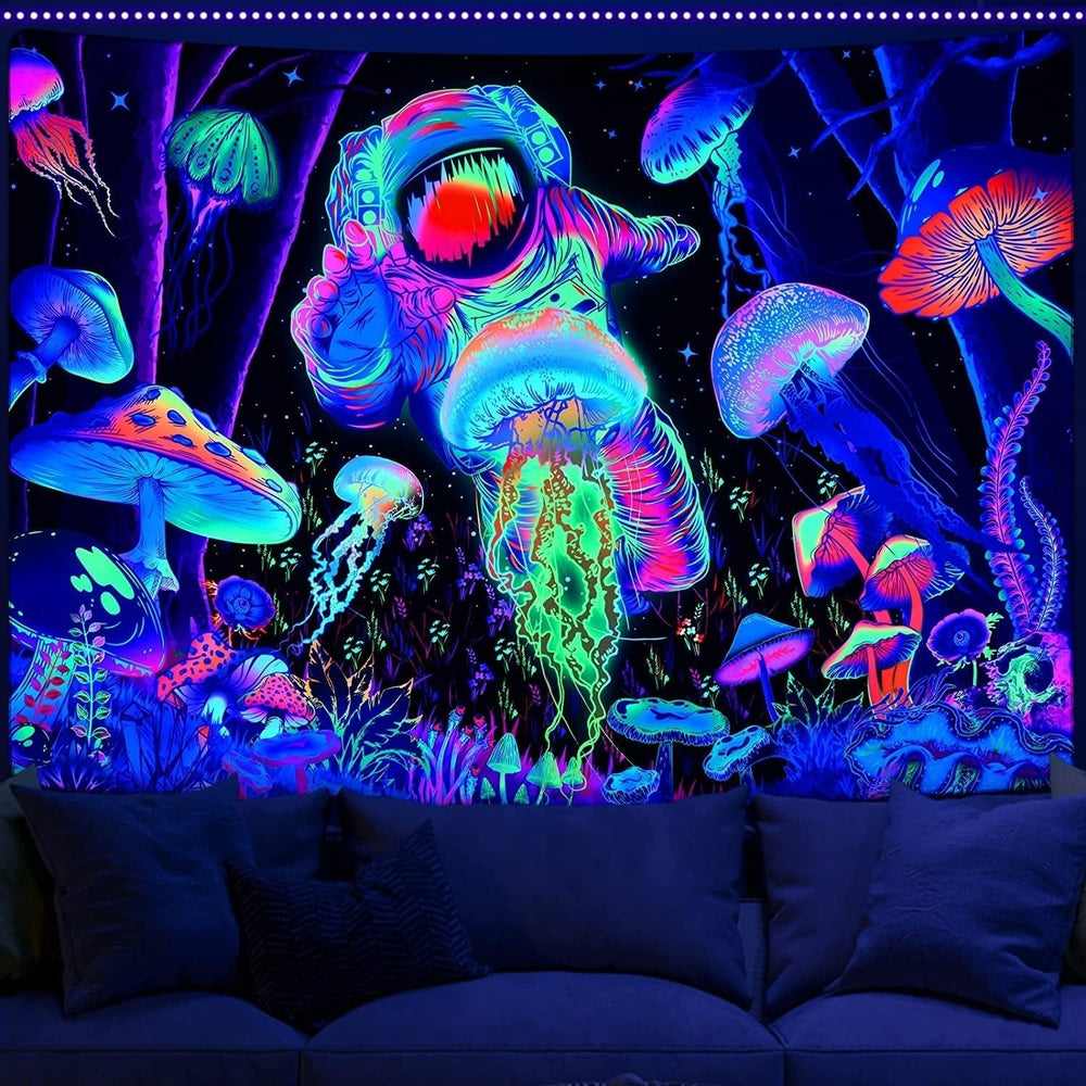 Tapiserie alishomtll black light abstract wall art Casa - Accesorii si Decoratiuni Naty Shop Multi 150L X 130B Cm