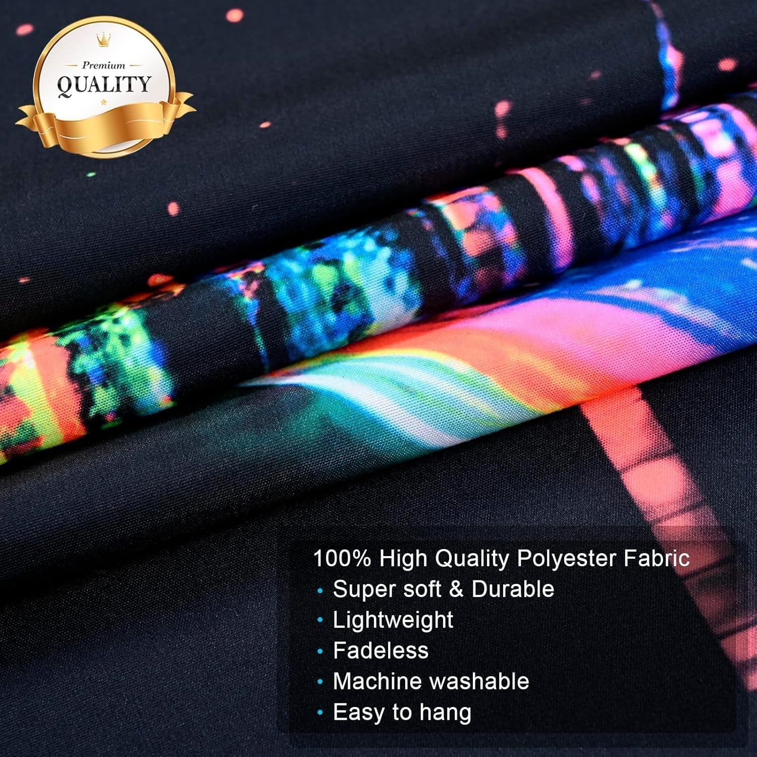 Tapisserie alishomtll crâne fluorescent astronaute lumière noire Maison - Accessoires et Décorations Naty Shop