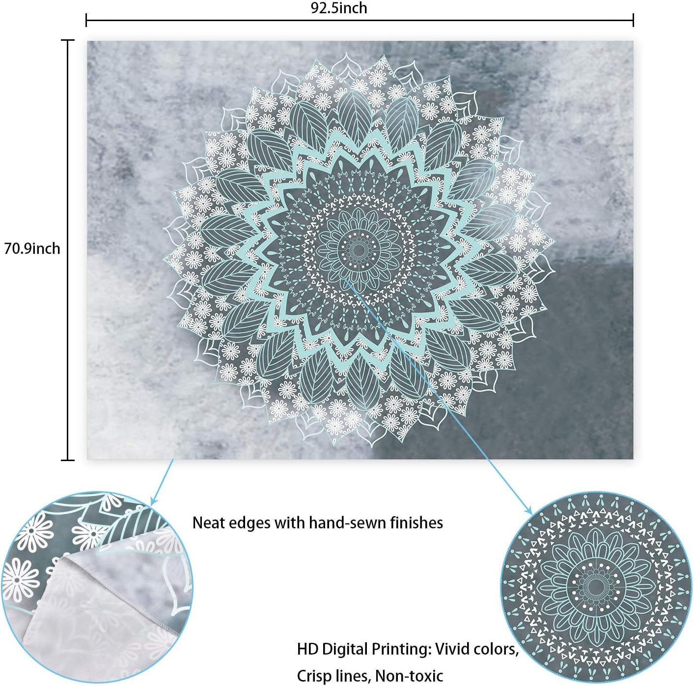 Tapisserie alishomtll indien mandala yoga hippie tissu Accueil - Accessoires et Décorations Naty Shop