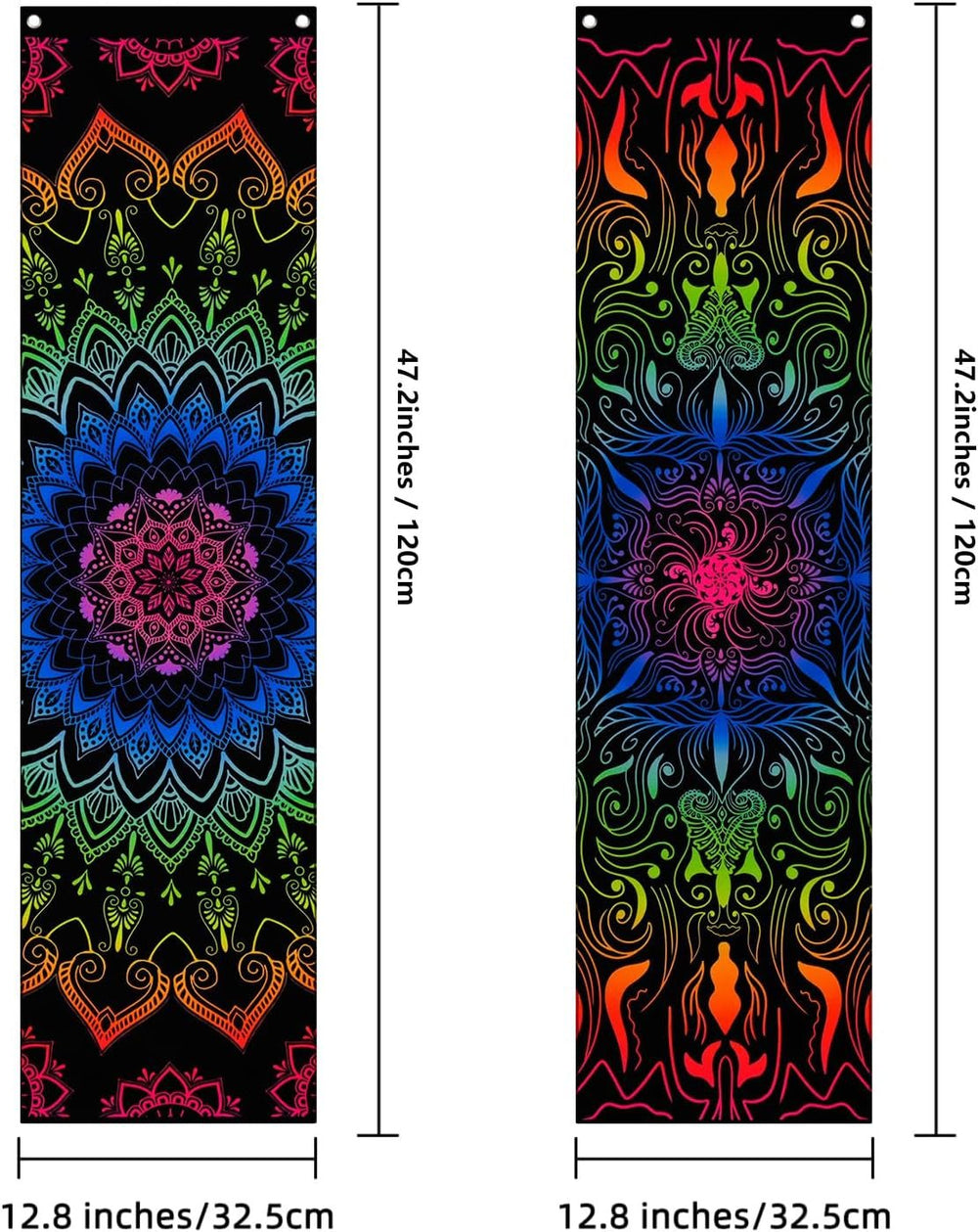 Tapisserie alishomtll pack mandala réactif bohème vertical Accueil - Accessoires et Décorations Naty Shop