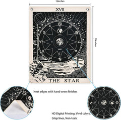 Tapisserie alishomtll jeu de tarot soleil lune étoiles Maison - Accessoires et Décorations Naty Shop