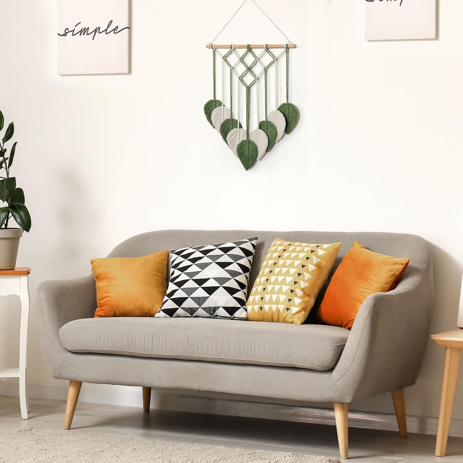 Tapisserie astnic tapisserie tissée feuilles vertes Accueil - Accessoires et Décorations Naty Shop