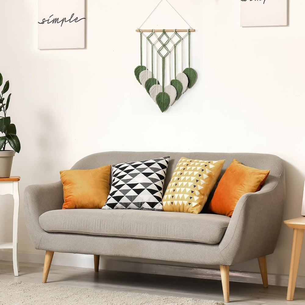 Tapisserie astnic tapisserie tissée feuilles vertes Accueil - Accessoires et Décorations Naty Shop