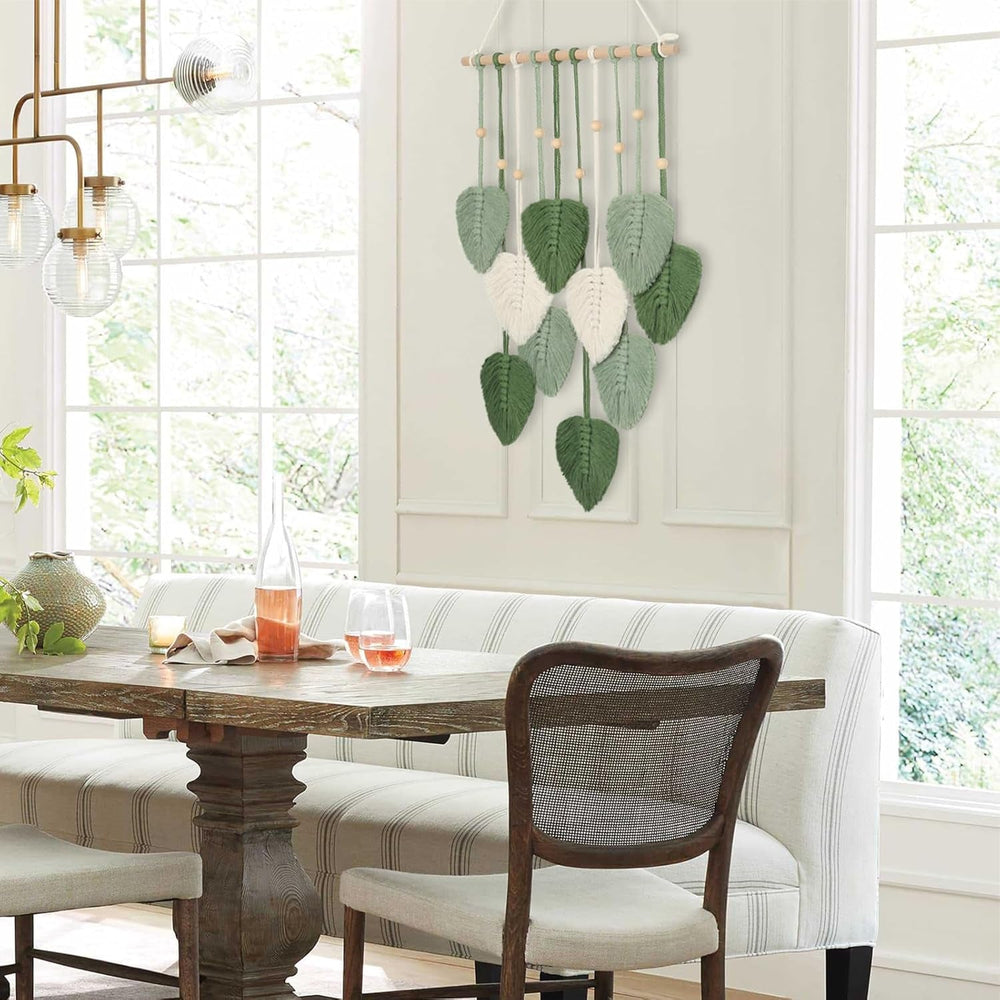 Tapisserie betylfoy perles bois feuilles vertes Maison - Accessoires et Décorations Naty Shop