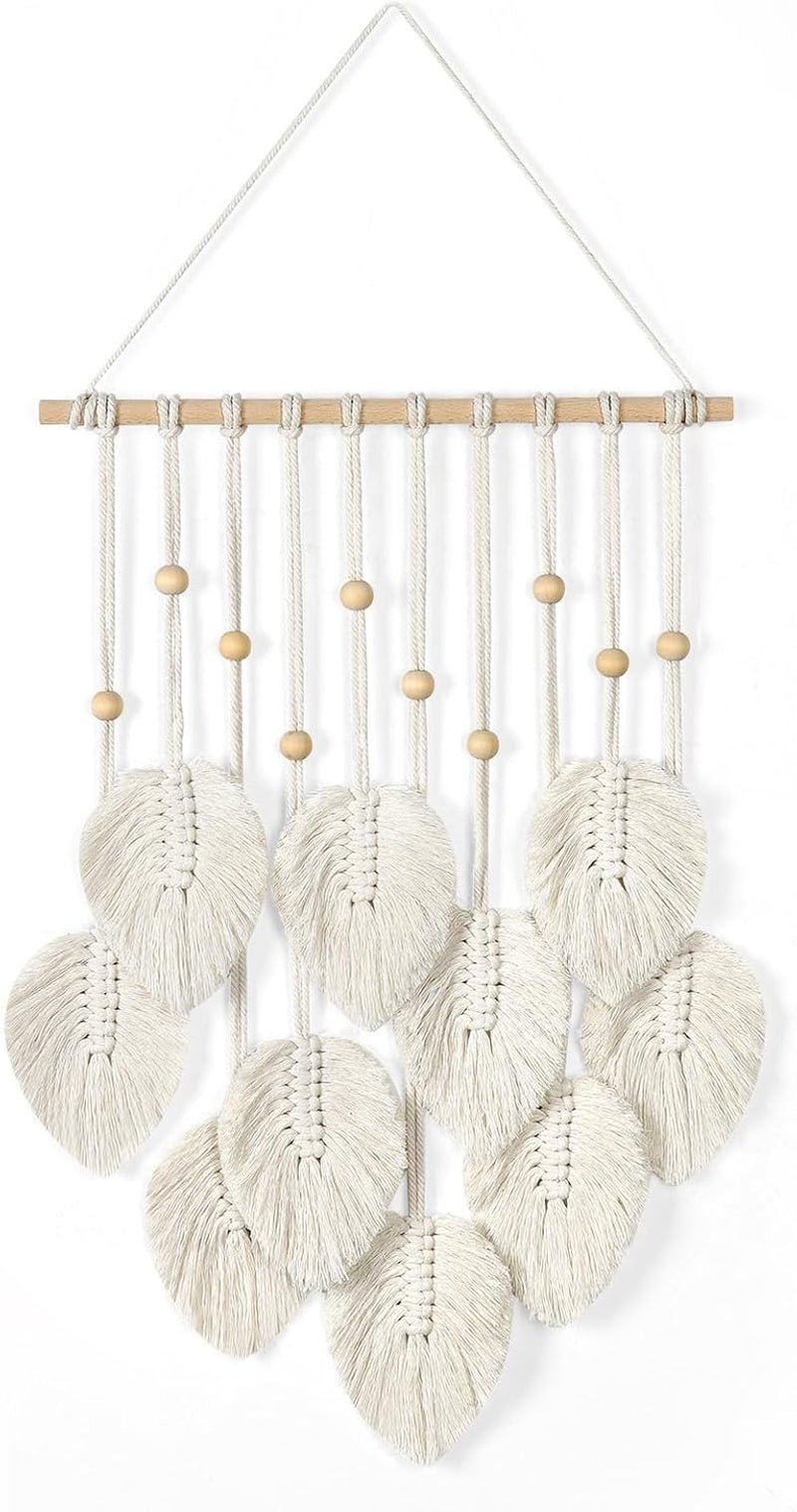 Tapisserie betylfoy perles bois feuilles vertes Maison - Accessoires et Décorations Naty Shop Beige