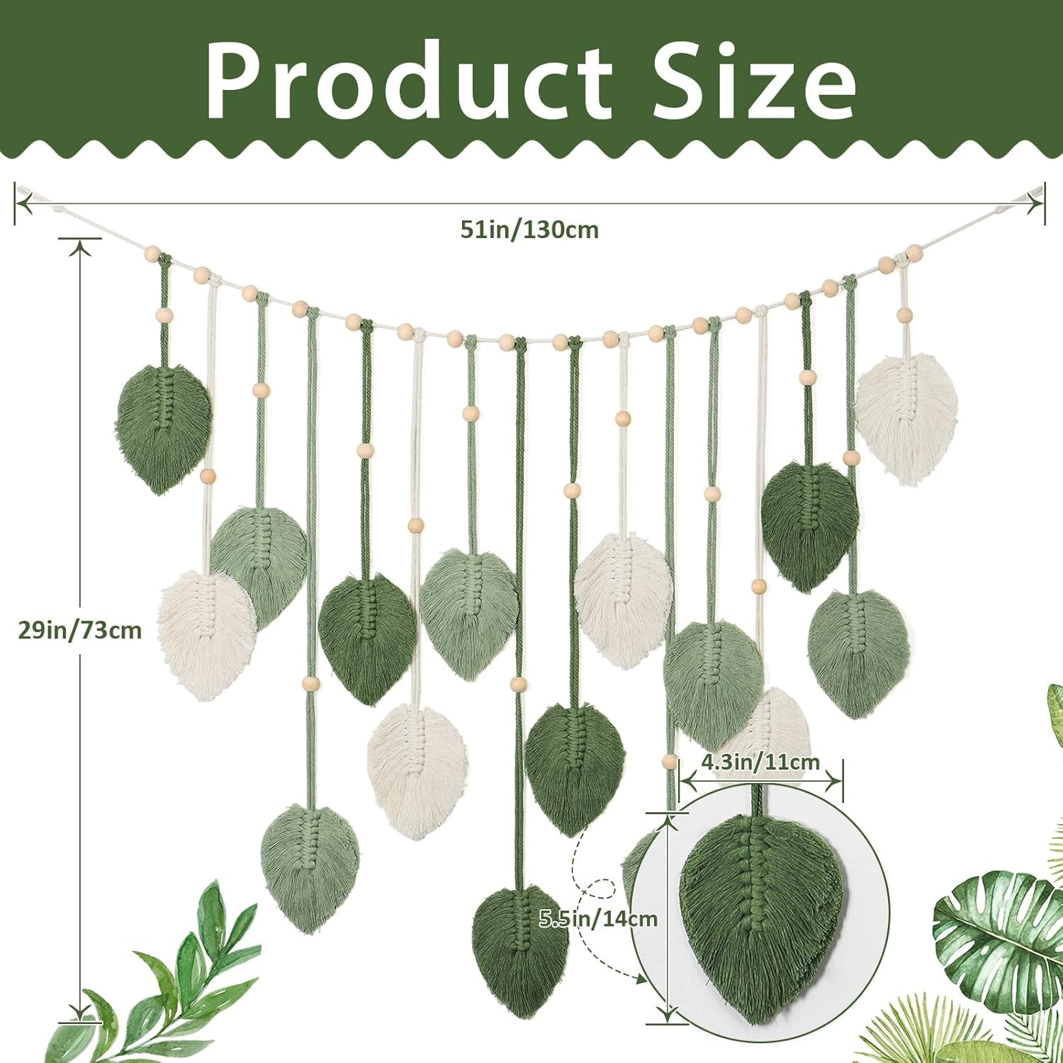 Tapiserie betylifoy wall hanging large deco leaf Casa - Accesorii si Decoratiuni Naty Shop