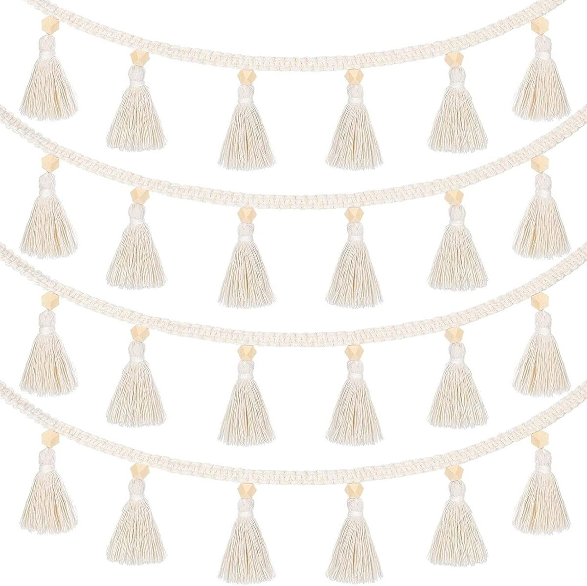Pièces de tapisserie franges guirlande bannière tissus en coton Accueil - Accessoires et Décorations Naty Shop Default Title