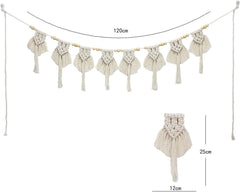 Tapisserie coton pompons tissé bannière plate Accueil - Accessoires et Décoration Naty Shop