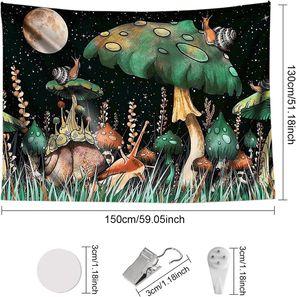 Tapisserie champignons de la jungle suspendus escargots de la forêt Accueil - Accessoires et Décorations Naty Shop