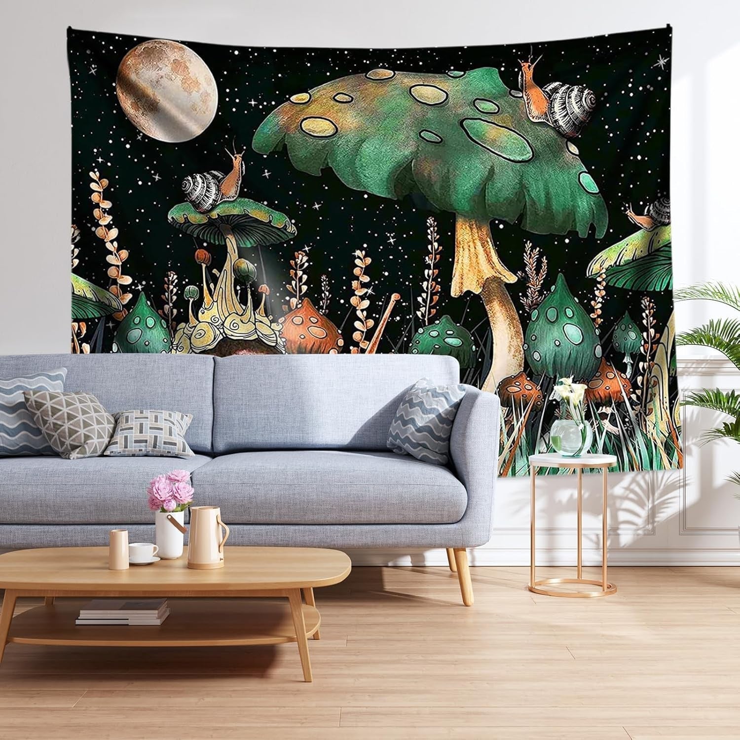 Tapisserie champignons de la jungle suspendus escargots de la forêt Accueil - Accessoires et Décorations Naty Shop