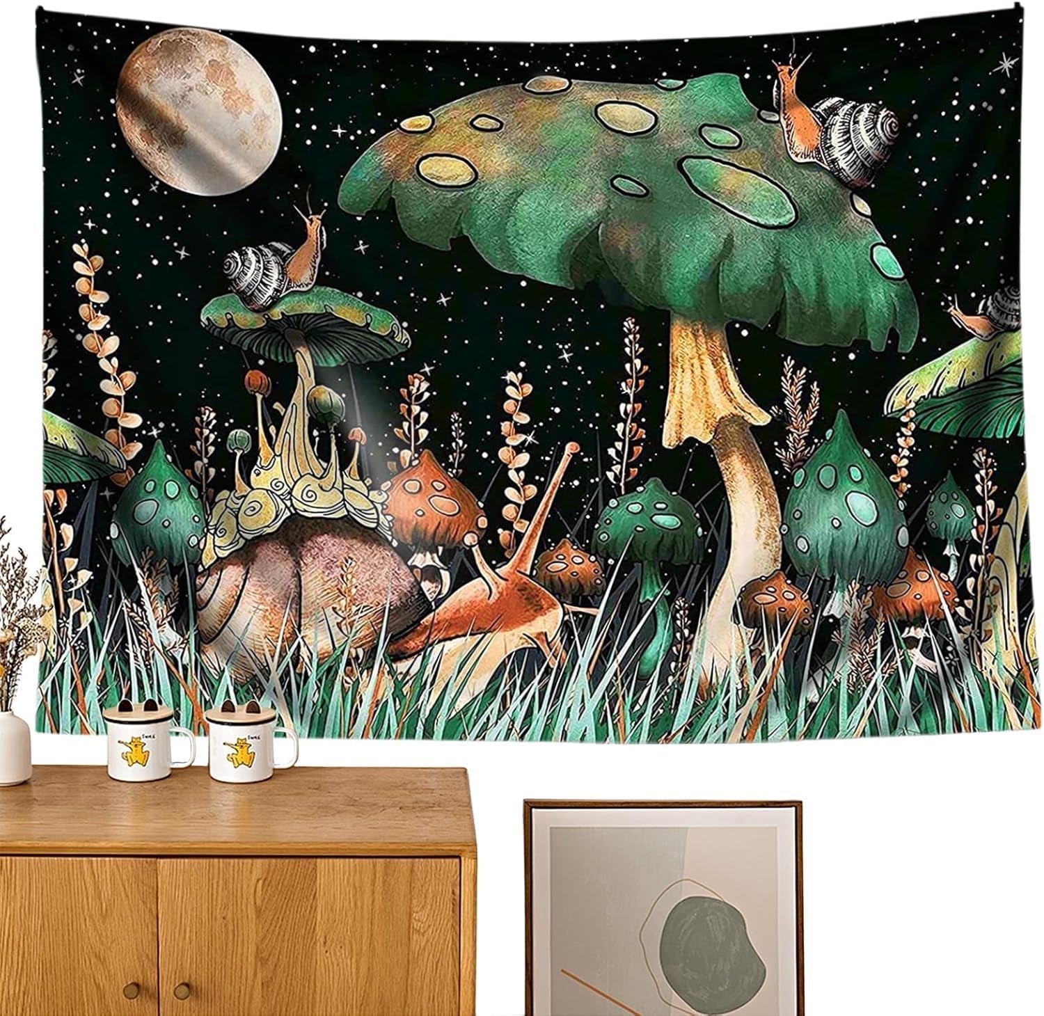 Tapisserie champignons de la jungle suspendus escargots de la forêt Accueil - Accessoires et Décorations Naty Shop