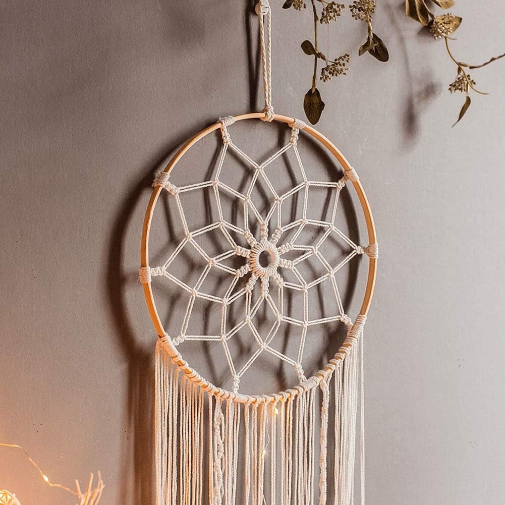Tapiserie deco dreamcatcher tesute decorare peretelui alb Casa - Accesorii si Decoratiuni Naty Shop