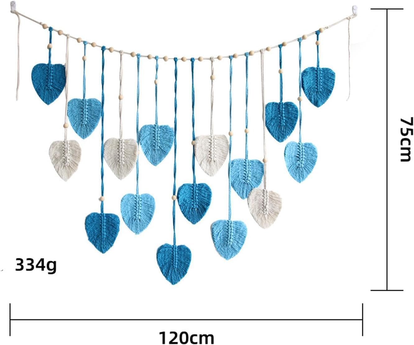 Tapisserie décoration grosses perles tissées feuilles de bois Maison - Accessoires et Décorations Naty Shop