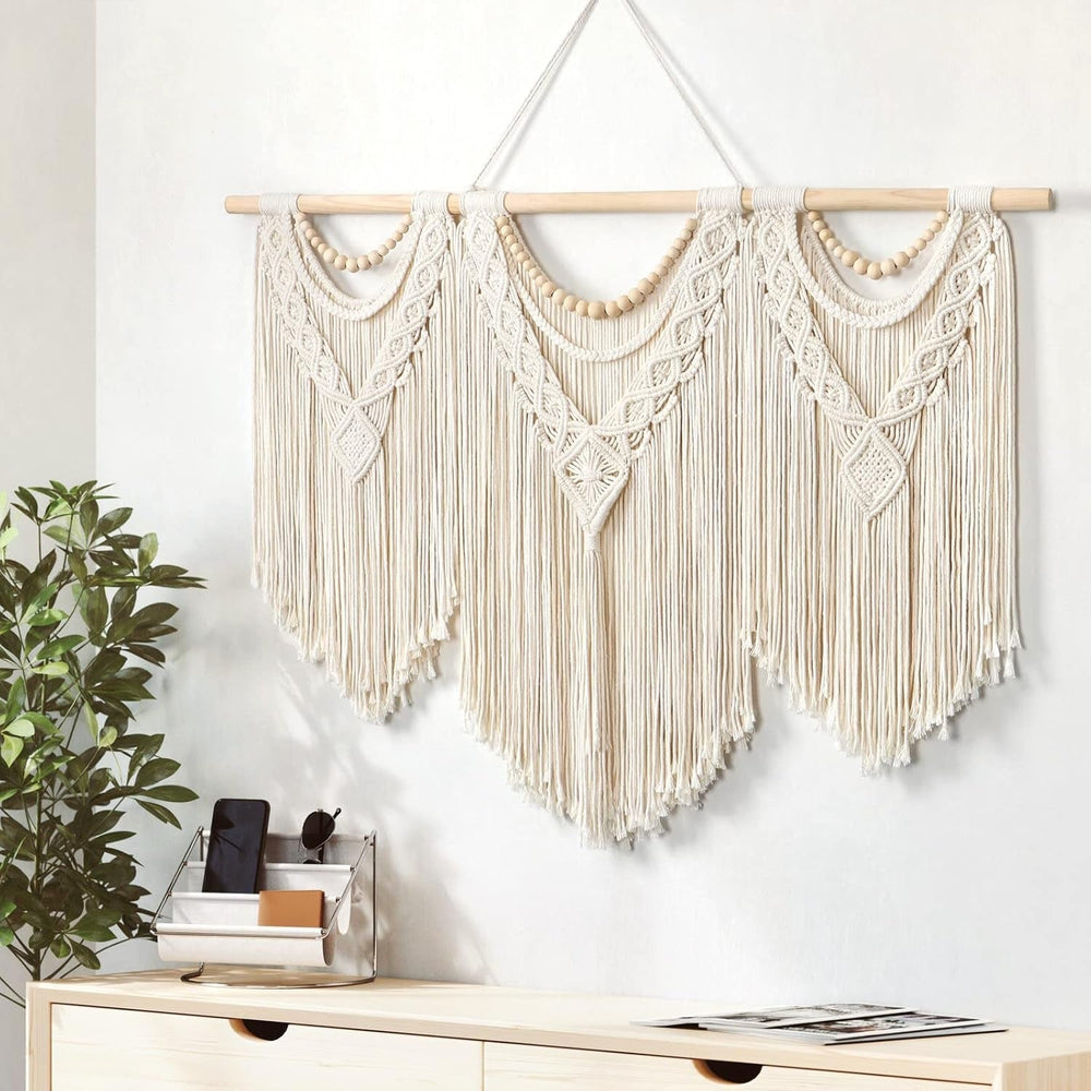 Tapisserie dremisland grande déco tissée beige Casa - Accessoires et Décorations Naty Shop