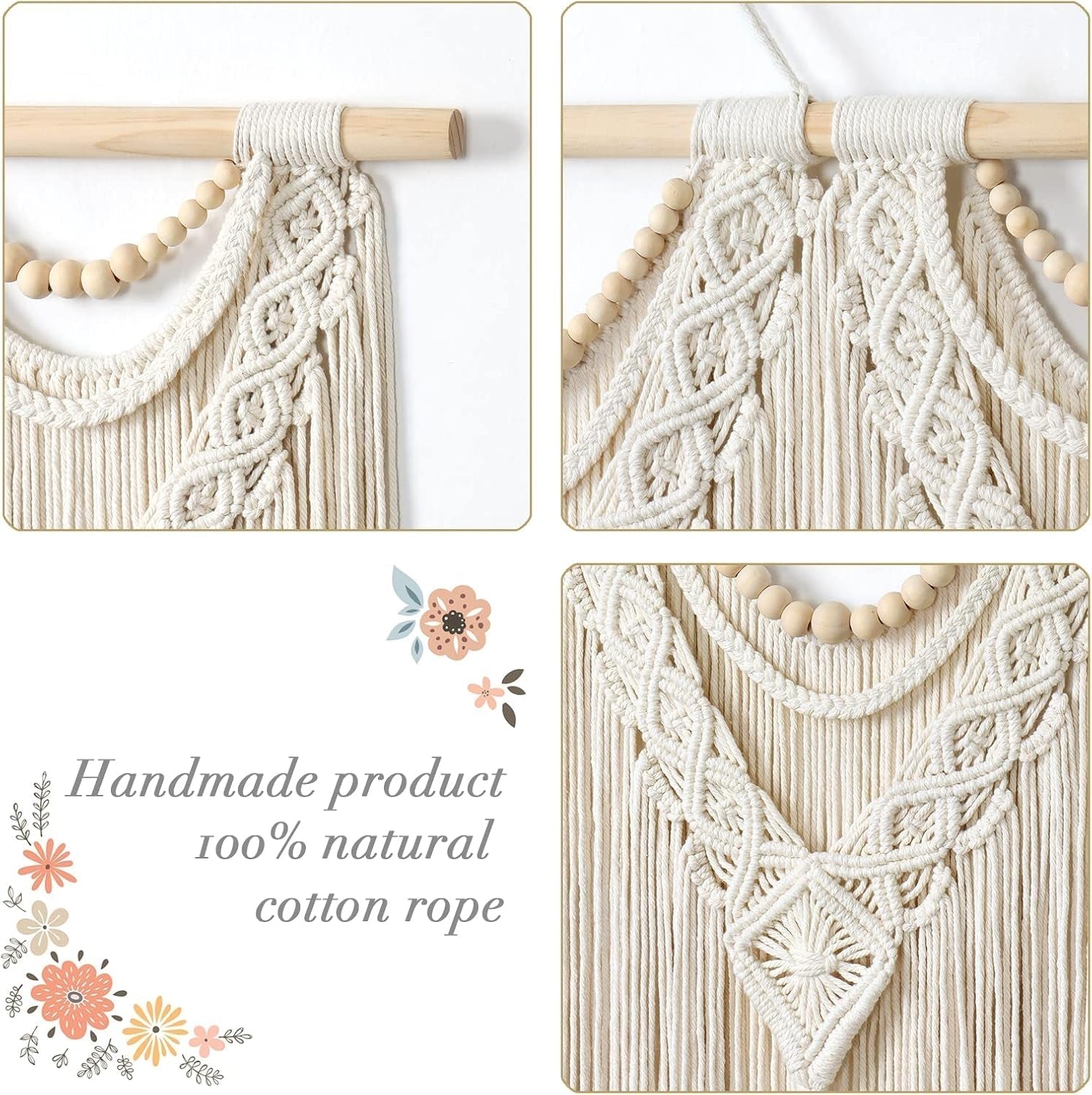 Tapisserie dremisland grande déco tissée beige Casa - Accessoires et Décorations Naty Shop