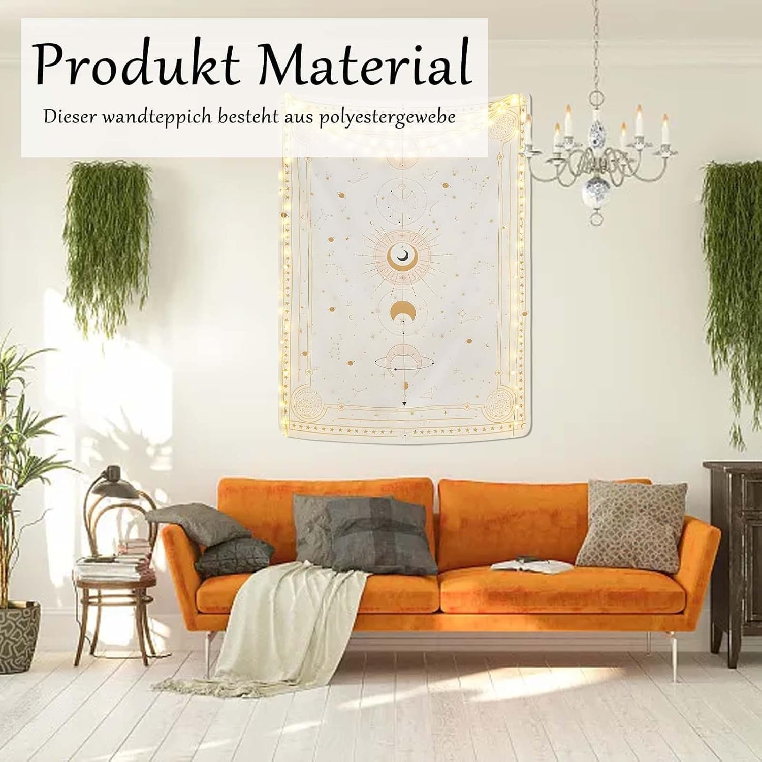 Tapisserie phases de lune mystère constellation Accueil - Accessoires et Décorations Naty Shop