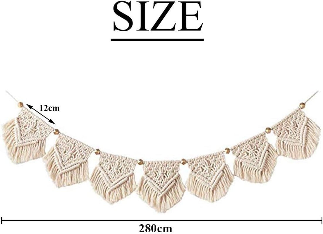 Tapisserie franges guirlande bannière coton tissus mariage Accueil - Accessoires et Décorations Naty Shop