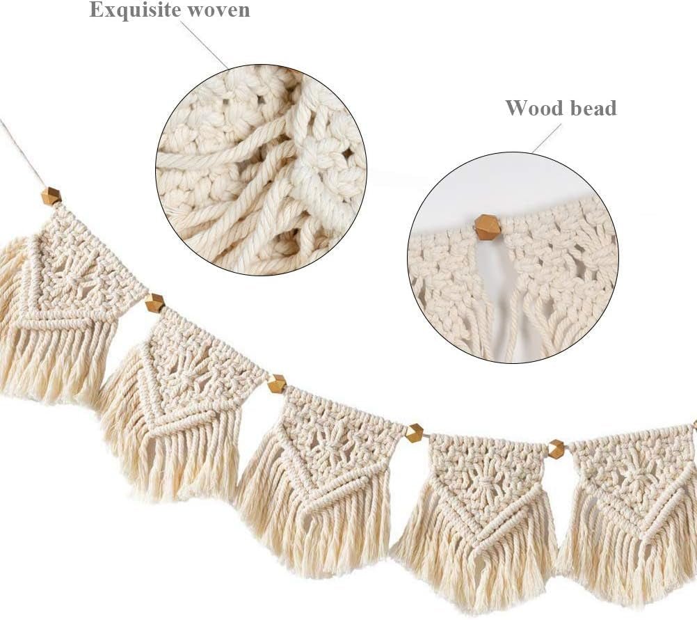 Tapisserie franges guirlande bannière coton tissus mariage Accueil - Accessoires et Décorations Naty Shop