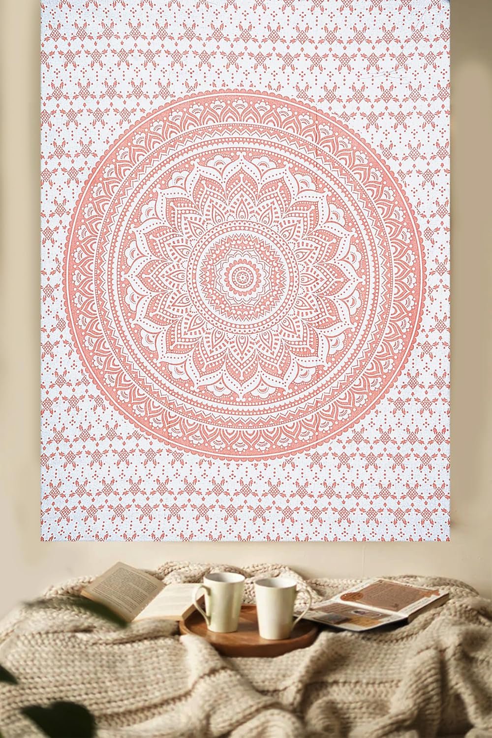 Meuble tapisserie mandala rose finesse Maison - Accessoires et Décoration Naty Shop